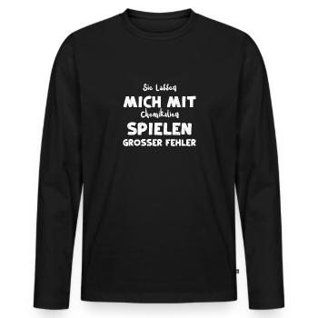Sie Lassen Mich Mit Chemikalien... - Männer Premium Bio Langarmshirt - Schwarz - Vorne - Nico (187cm)