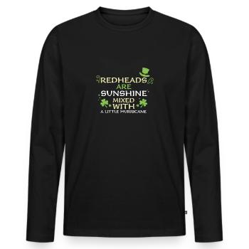 Redheads Are Sunshine Mixed With... - Men's Premium Organic Long Sleeve Shirt - black - Front - Nico (187cm)