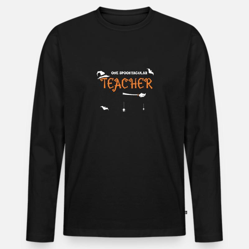 One Spooktacular Teacher - Männer Premium Bio Langarmshirt - Schwarz