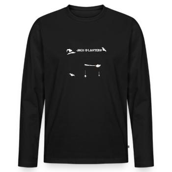 Jack-O-Lantern - Halloween - Men's Premium Organic Long Sleeve Shirt - black - Front - Nico (187cm)