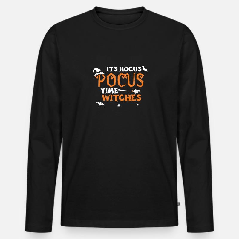 It's Hocus Pocus Time Witches - Männer Premium Bio Langarmshirt - Schwarz