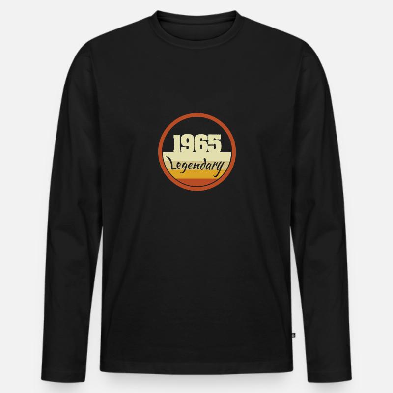 Legendary 1965 - Männer Premium Bio Langarmshirt - Schwarz