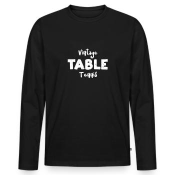 Vintage Table Tennis - Ping Pong - T-shirt manches longues Premium bio Homme - noir - Devant - Nico (187cm)