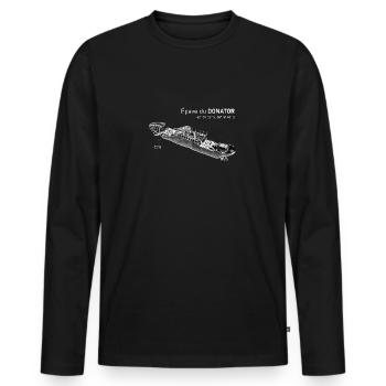 J'peux pas, j'ai plongée sur l'épave du Donator. - T-shirt manches longues Premium bio Homme - noir - Devant - Nico (187cm)