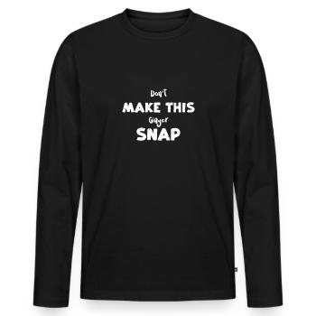 Ne faites pas ce Ginger Snap - Cheveux - T-shirt manches longues Premium bio Homme - noir - Devant - Nico (187cm)