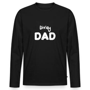Diving Dad - Diving - Männer Premium Bio Langarmshirt - Schwarz - Vorne - Nico (187cm)
