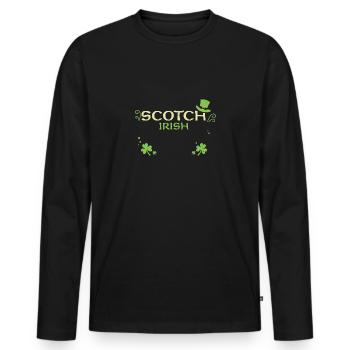 Scotch Irish - St. Patrick's Day - Männer Premium Bio Langarmshirt - Schwarz - Vorne - Nico (187cm)