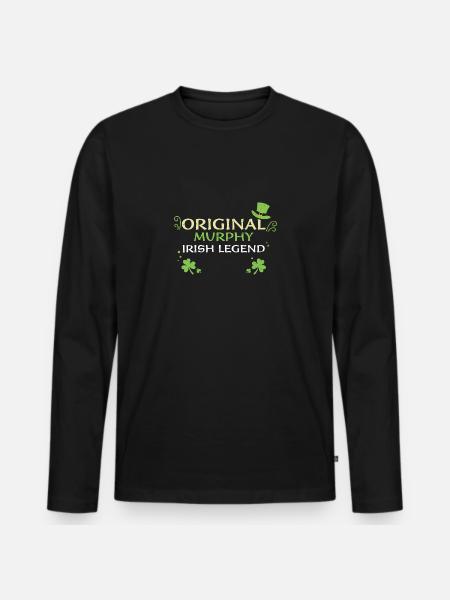 Original Murphy Irish Legend - Men's Premium Organic Long Sleeve Shirt - black