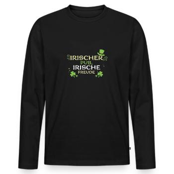Irischer Pub, irische Freude - Männer Premium Bio Langarmshirt - Schwarz - Vorne - Nico (187cm)