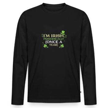 I'm Irish Periodically (once a y... - Männer Premium Bio Langarmshirt - Schwarz - Vorne - Nico (187cm)