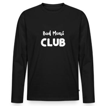 Bad Moms Club - Cheetah - Männer Premium Bio Langarmshirt - Schwarz - Vorne - Nico (187cm)