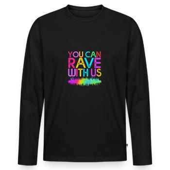Rave Raver Musique techno Techno basse Table de mixage - T-shirt manches longues Premium bio Homme - noir - Devant - Nico (187cm)