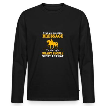 Dressage Dressage Horse Dressage Rider - Men's Premium Organic Long Sleeve Shirt - black - Front - Nico (187cm)