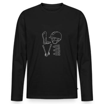 Dressage Dressage Horse Dressage Rider - Men's Premium Organic Long Sleeve Shirt - black - Front - Nico (187cm)