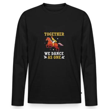 Dressage Dressage Horse Dressage Rider - Men's Premium Organic Long Sleeve Shirt - black - Front - Nico (187cm)