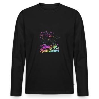 Dressage Dressage Horse Dressage Rider - Men's Premium Organic Long Sleeve Shirt - black - Front - Nico (187cm)