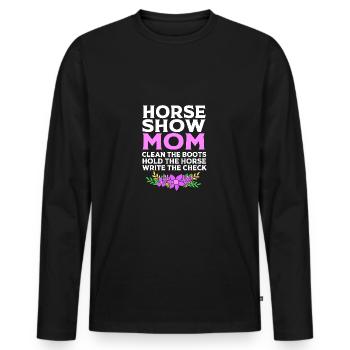 Dressage Dressage Horse Dressage Rider - Men's Premium Organic Long Sleeve Shirt - black - Front - Nico (187cm)