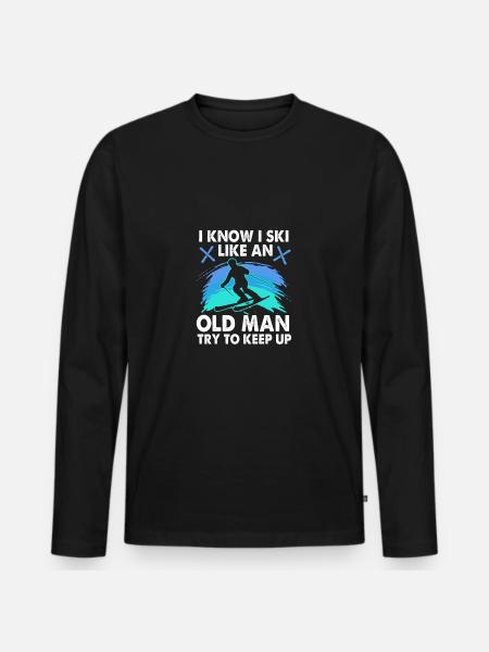 Ski Ski Holiday - Men's Premium Organic Long Sleeve Shirt - black