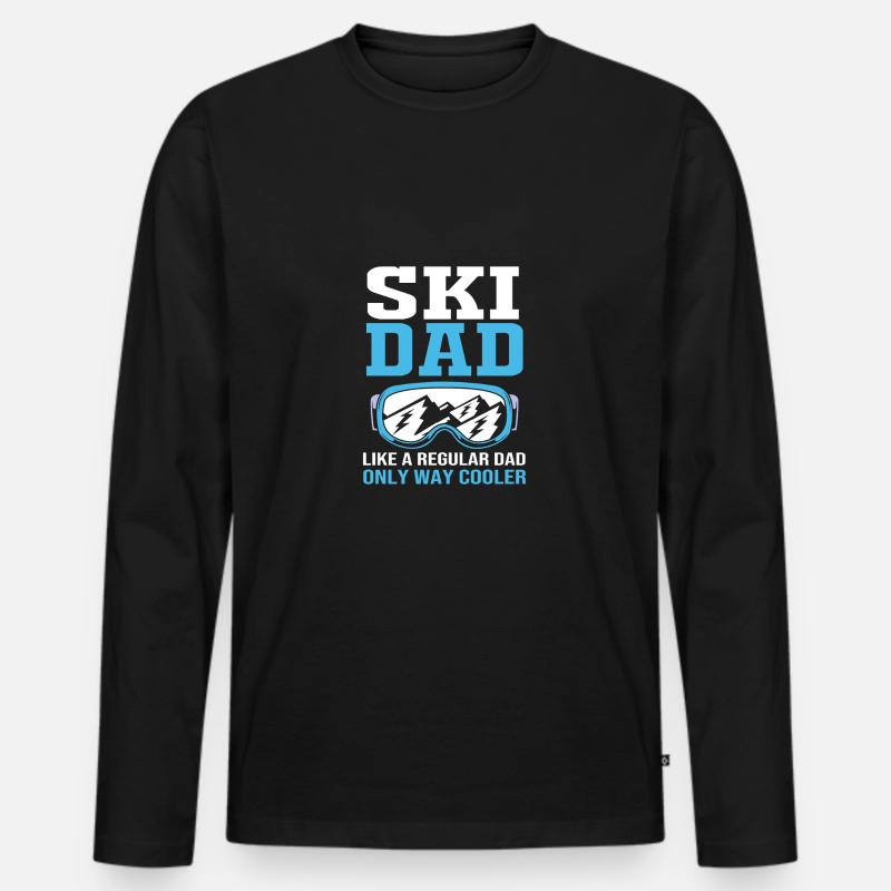 Ski Skiurlaub - Männer Premium Bio Langarmshirt - Schwarz