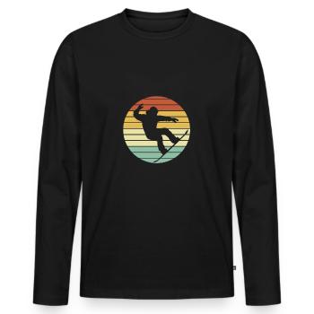 Snowboard Snowboarding Snowboard Holidays Snowboarders - Men's Premium Organic Long Sleeve Shirt - black - Front - Nico (187cm)