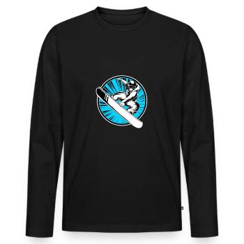 Snowboard Snowboarding Snowboard Holidays Snowboarders - Men's Premium Organic Long Sleeve Shirt - black - Front - Nico (187cm)