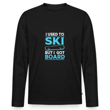 Snowboard Snowboard Vacances snowboard Snowboarders - T-shirt manches longues Premium bio Homme - noir - Devant - Nico (187cm)