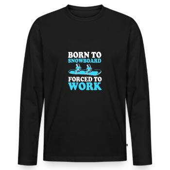 Snowboard Snowboarding Snowboard Holidays Snowboarders - Men's Premium Organic Long Sleeve Shirt - black - Front - Nico (187cm)