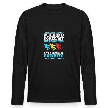 Snowboard Snowboarding Snowboard Holidays Snowboarders - Men's Premium Organic Long Sleeve Shirt - black - Front - Nico (187cm)