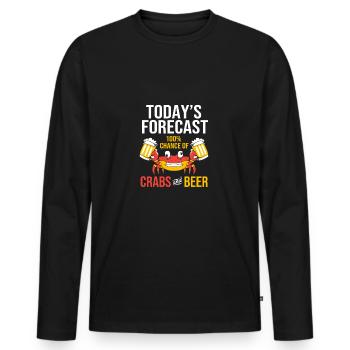 Crab - Men's Premium Organic Long Sleeve Shirt - black - Front - Nico (187cm)
