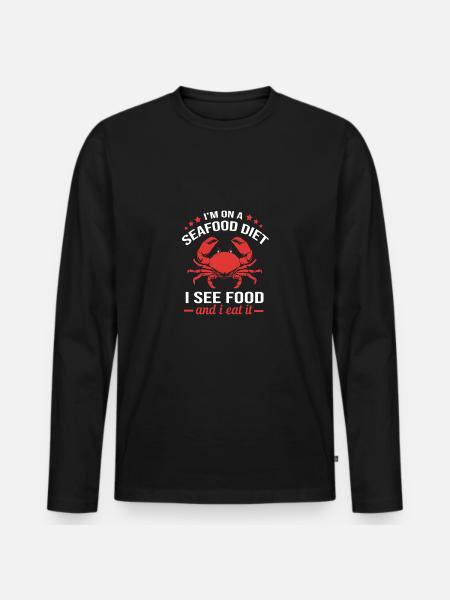 Crab - Men's Premium Organic Long Sleeve Shirt - black