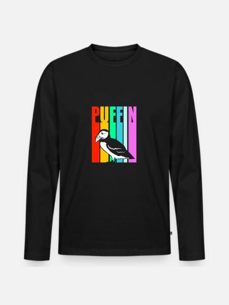 Papageientaucher Puffin - Men's Premium Organic Long Sleeve Shirt - black