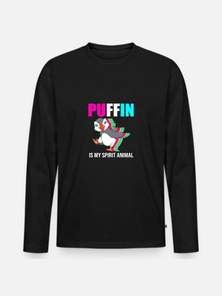 Papageientaucher Puffin - Men's Premium Organic Long Sleeve Shirt - black