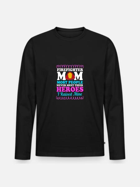 Firefighter Fire Brigade - Men's Premium Organic Long Sleeve Shirt - black