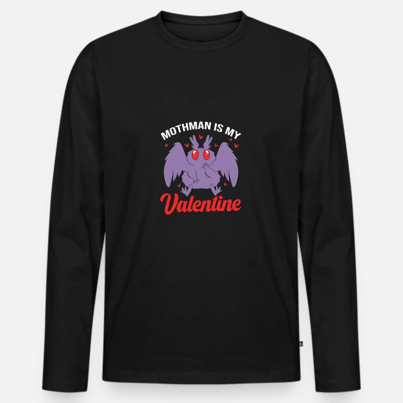 Mottenmann - Männer Premium Bio Langarmshirt - Schwarz