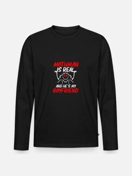 Mothman - Men's Premium Organic Long Sleeve Shirt - black