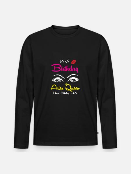 Zodiac sign Aries - Men's Premium Organic Long Sleeve Shirt - black