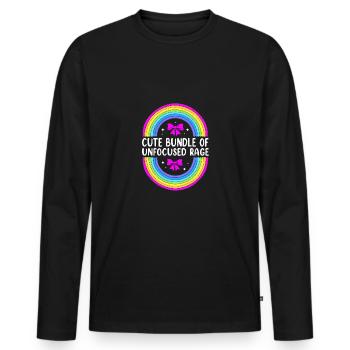 Gothique pastel - T-shirt manches longues Premium bio Homme - noir - Devant - Nico (187cm)