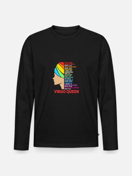 Zodiac sign Virgo - Men's Premium Organic Long Sleeve Shirt - black