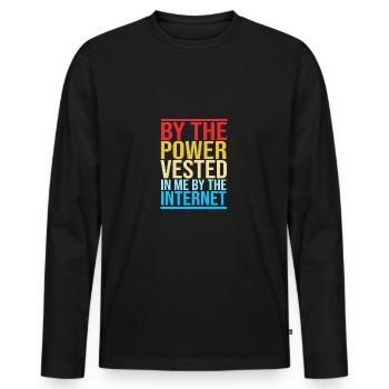 Pastor - Men's Premium Organic Long Sleeve Shirt - black - Front - Nico (187cm)