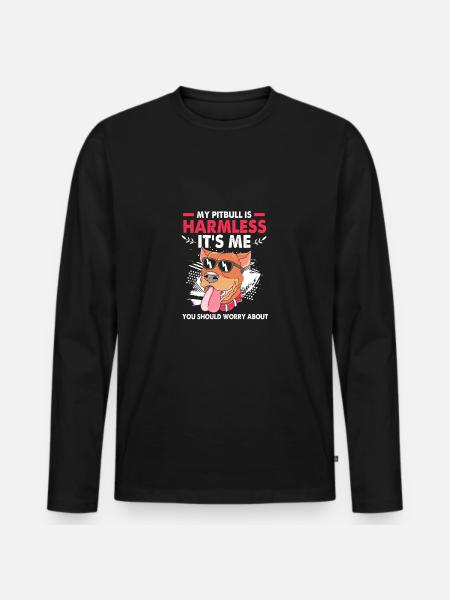 Pitbull - Men's Premium Organic Long Sleeve Shirt - black