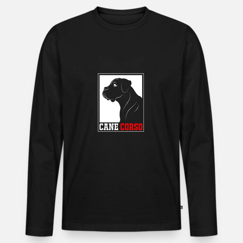 Cane Corso - Männer Premium Bio Langarmshirt - Schwarz