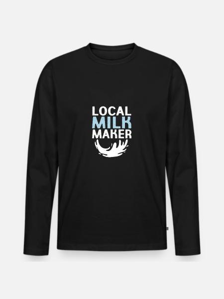 Crunchy Mom - Men's Premium Organic Long Sleeve Shirt - black