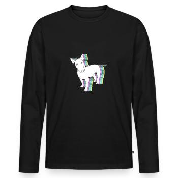 Bull terrier - Men's Premium Organic Long Sleeve Shirt - black - Front - Nico (187cm)