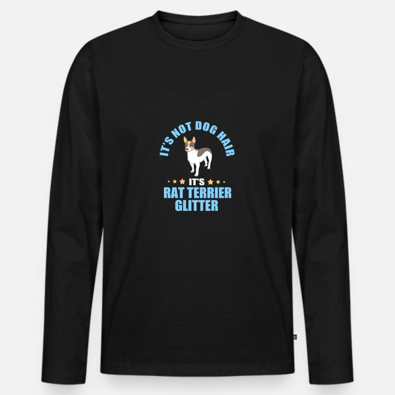 Rat Terrier - Männer Premium Bio Langarmshirt - Schwarz