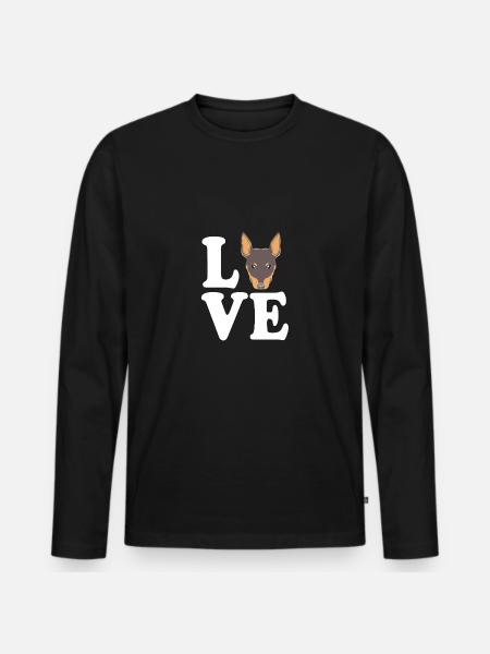 Miniature Pinscher - Men's Premium Organic Long Sleeve Shirt - black