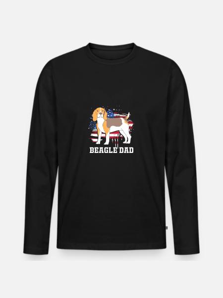 Beagle Dad - Men's Premium Organic Long Sleeve Shirt - black