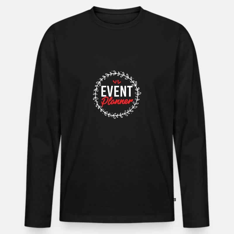 Event Planer - Männer Premium Bio Langarmshirt - Schwarz