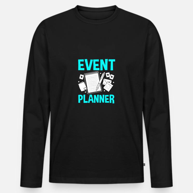 Event Planer - Männer Premium Bio Langarmshirt - Schwarz
