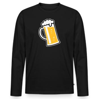 XLustig design for cheerful occasions (L / 3) - Men's Premium Organic Long Sleeve Shirt - black - Front - Nico (187cm)