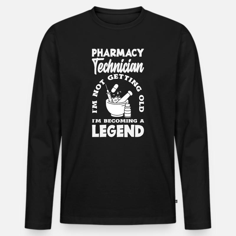 Apotheker Pharmazeutisch-technischer - Männer Premium Bio Langarmshirt - Schwarz
